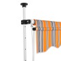 Yellow and blue striped manual retractable awning 100 cm by vidaXL, Awnings - Ref: Foro24-145830, Price: 71,38 €, Discount: %