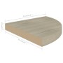 Eckregal aus eichenfarbenem MDF, 35 x 35 x 3,8 cm von vidaXL, Regale und Regale - Ref: Foro24-323925, Preis: 26,72 €, Rabatt: %