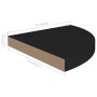 Corner floating shelves 2 pcs MDF black 35x35x3.8 cm by vidaXL, Shelves and shelves - Ref: Foro24-323920, Price: 43,16 €, Dis...