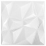 Paneles de pared 3D 48 unidades blanco diamante 12 m² 50x50 cm de vidaXL, Recubrimiento de paredes - Ref: Foro24-150912, Prec...