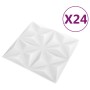 3D-Wandpaneele 24 Einheiten weißes Origami 6 m² 50x50 cm von vidaXL, Wandverkleidung - Ref: Foro24-150913, Preis: 66,55 €, Ra...