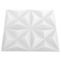 3D wall panels 24 units white origami 6 m² 50x50 cm by vidaXL, Wall covering - Ref: Foro24-150913, Price: 66,55 €, Discount: %