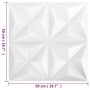 3D wall panels 24 units white origami 6 m² 50x50 cm by vidaXL, Wall covering - Ref: Foro24-150913, Price: 66,55 €, Discount: %