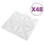 3D-Wandpaneele 48 Einheiten weißes Origami 12 m² 50x50 cm von vidaXL, Wandverkleidung - Ref: Foro24-150914, Preis: 106,99 €, ...