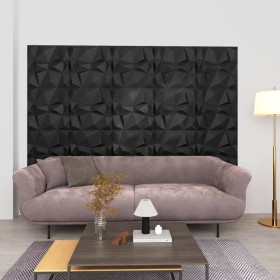 3D wall panels 24 units black diamond 6 m² 50x50 cm by vidaXL, Wall covering - Ref: Foro24-150915, Price: 61,99 €, Discount: %