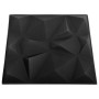 Paneles de pared 3D 24 unidades negro diamante 6 m² 50x50 cm de vidaXL, Recubrimiento de paredes - Ref: Foro24-150915, Precio...