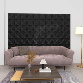 3D wall panels 24 units black origami 6 m² 50x50 cm by vidaXL, Wall covering - Ref: Foro24-150917, Price: 57,21 €, Discount: %