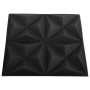 Paneles de pared 3D 24 unidades negro origami 6 m² 50x50 cm de vidaXL, Recubrimiento de paredes - Ref: Foro24-150917, Precio:...