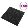 Paneles de pared 3D 48 unidades negro origami 12 m² 50x50 cm de vidaXL, Recubrimiento de paredes - Ref: Foro24-150918, Precio...