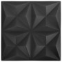 3D wall panels 48 units black origami 12 m² 50x50 cm by vidaXL, Wall covering - Ref: Foro24-150918, Price: 124,93 €, Discount: %