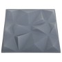 3D wall panels 24 units gray diamond 6 m² 50x50 cm by vidaXL, Wall covering - Ref: Foro24-150919, Price: 70,85 €, Discount: %