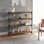 Plywood and smoked oak steel shelving unit 100x33x100 cm by vidaXL, Bookcases and shelves - Ref: Foro24-819359, Price: 73,85 ...