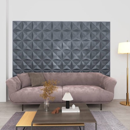 3D wall panels 24 units gray origami 6 m² 50x50 cm by vidaXL, Wall covering - Ref: Foro24-150921, Price: 57,86 €, Discount: %