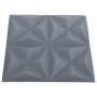 3D wall panels 24 units gray origami 6 m² 50x50 cm by vidaXL, Wall covering - Ref: Foro24-150921, Price: 57,86 €, Discount: %