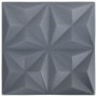 3D wall panels 24 units gray origami 6 m² 50x50 cm by vidaXL, Wall covering - Ref: Foro24-150921, Price: 57,86 €, Discount: %