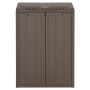 Trash can with 2 brown PP doors 65x45x88 cm by vidaXL, Garbage cans and trash cans - Ref: Foro24-151225, Price: 115,08 €, Dis...