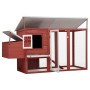 Henhouse with 1 red wooden egg cage by vidaXL, Cages and habitats for small animals - Ref: Foro24-170848, Price: 175,93 €, Di...