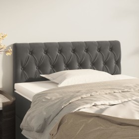 Cabecero de terciopelo gris oscuro 100x7x78/88 cm de vidaXL, Cabeceros y pies de cama - Ref: Foro24-346335, Precio: 64,99 €, ...