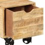 Mesa auxiliar con cajón ruedas madera de mango 40x40x45 cm de vidaXL, Mesas auxiliares - Ref: Foro24-243960, Precio: 133,22 €...