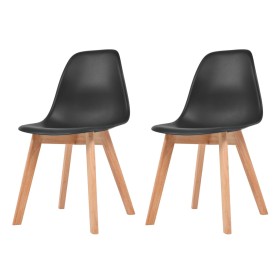 Dining chairs 2 units black plastic by vidaXL, dining chairs - Ref: Foro24-244777, Price: 104,99 €, Discount: %