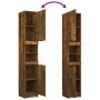 Set de muebles de baño 4 piezas madera contrachapada roble humo de vidaXL, Muebles de baño - Ref: Foro24-3115889, Precio: 265...