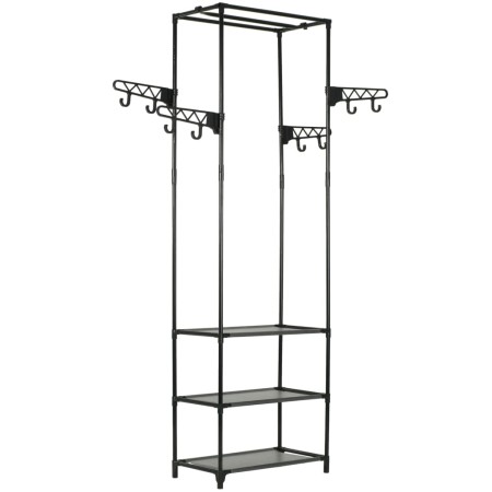 Steel and non-woven textile clothes rack 55x28.5x175 cm black by vidaXL, Dresser Organizers and Bar Hangers - Ref: Foro24-245...