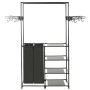 Steel and non-woven textile clothes rack 87x44x158 cm black by vidaXL, Dresser Organizers and Bar Hangers - Ref: Foro24-24574...