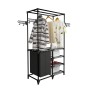 Steel and non-woven textile clothes rack 87x44x158 cm black by vidaXL, Dresser Organizers and Bar Hangers - Ref: Foro24-24574...