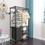 Steel and non-woven textile clothes rack 87x44x158 cm black by vidaXL, Dresser Organizers and Bar Hangers - Ref: Foro24-24574...