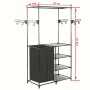 Steel and non-woven textile clothes rack 87x44x158 cm black by vidaXL, Dresser Organizers and Bar Hangers - Ref: Foro24-24574...