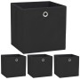 Storage boxes 4 units non-woven textile 32x32x32 cm black by vidaXL, Storage baskets - Ref: Foro24-245745, Price: 28,27 €, Di...