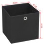 Storage boxes 4 units non-woven textile 32x32x32 cm black by vidaXL, Storage baskets - Ref: Foro24-245745, Price: 28,27 €, Di...