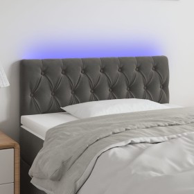 Dark gray velvet headboard with LED 100x7x78/88 cm by vidaXL, Headboards and footboards - Ref: Foro24-3121991, Price: 65,63 €...