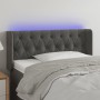 Dark gray velvet headboard with LED 103x16x78/88 cm by vidaXL, Headboards and footboards - Ref: Foro24-3123615, Price: 75,17 ...