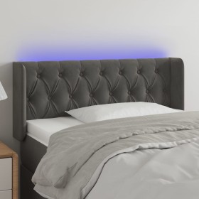 Dark gray velvet headboard with LED 103x16x78/88 cm by vidaXL, Headboards and footboards - Ref: Foro24-3123615, Price: 75,17 ...