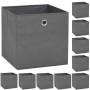 Storage boxes 10 pcs non-woven textile 32x32x32 cm gray by vidaXL, Storage baskets - Ref: Foro24-245748, Price: 49,66 €, Disc...