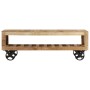 Solid mango wood coffee table with wheels 110x50x37 cm by vidaXL, Coffee table - Ref: Foro24-246208, Price: 213,99 €, Discoun...