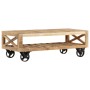 Solid mango wood coffee table with wheels 110x50x37 cm by vidaXL, Coffee table - Ref: Foro24-246208, Price: 213,99 €, Discoun...