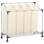 Laundry separator with 4 cream steel bags by vidaXL, Laundry baskets - Ref: Foro24-282428, Price: 43,75 €, Discount: %