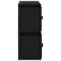 Storage cabinet with 4 black fabric baskets steel 63x30x71 cm by vidaXL, Lockers and storage cabinets - Ref: Foro24-282462, P...