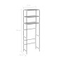 3-tier shelf over toilet silver 53x28x169 cm by vidaXL, Towel racks - Ref: Foro24-282464, Price: 22,31 €, Discount: %