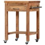 Carrito de cocina de madera maciza de acacia 58x58x89 cm de vidaXL, Carros de cocina y comedor - Ref: Foro24-282752, Precio: ...