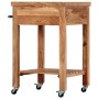 Carrito de cocina de madera maciza de acacia 58x58x89 cm de vidaXL, Carros de cocina y comedor - Ref: Foro24-282752, Precio: ...