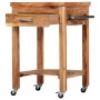 Carrito de cocina de madera maciza de acacia 58x58x89 cm de vidaXL, Carros de cocina y comedor - Ref: Foro24-282752, Precio: ...