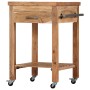 Carrito de cocina de madera maciza de acacia 58x58x89 cm de vidaXL, Carros de cocina y comedor - Ref: Foro24-282752, Precio: ...