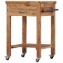 Carrito de cocina de madera maciza de acacia 58x58x89 cm de vidaXL, Carros de cocina y comedor - Ref: Foro24-282752, Precio: ...