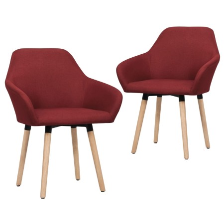 Dining chairs 2 units red fabric by vidaXL, dining chairs - Ref: Foro24-283467, Price: 194,14 €, Discount: %