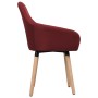 Dining chairs 2 units red fabric by vidaXL, dining chairs - Ref: Foro24-283467, Price: 194,14 €, Discount: %