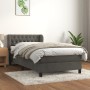 Box spring bed with dark gray velvet mattress 100x200 cm by vidaXL, Beds and slatted bases - Ref: Foro24-3127656, Price: 364,...