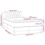 Box spring bed with mattress and LED dark gray velvet 120x200 cm by vidaXL, Beds and slatted bases - Ref: Foro24-3134574, Pri...